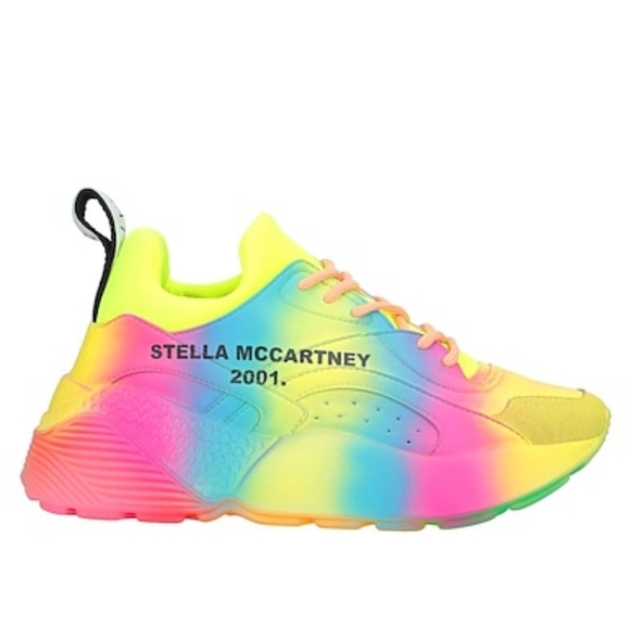 Stella McCartney Eclypse Printed Faux Leather Suede Exaggerated sole sneaker. - Picture 1 of 11